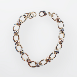 Pulsera de eslabones en chapa de oro florentino